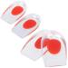 2 Pair Gel Heel Cups Heel Cushion Pads Gel Heel Pads for Women & Men Red Gel Heel Insoles for Plantar Fasciitis Support Heel Bone Spur and Achilles Tendonitis(UK 7.5-12/EU 40-45) Red L