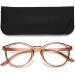 MAGIMODAC Women s Blue Light Filter Computer Glasses - Oval Reading Frames 2.75 Diopters P & Syneplecy Visual Aid - Transparent Dark Brown - Buy Online on GoSupps.com