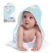 Mother's Choice Hooded Baby Towel with 5 Face Cloths for Newborn | Lightweight Cotton Rich Absorbent Large Baby Bath Towel for Newborn Boys and Girls | 75x75cm Cow