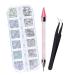 Rhinestones 1400 PICES 6 SIZES OF RHINESTONES AB Rhinestones with Pick Up Tweezers and Rhinestone Picker Dotting Pen Crystal - Gemstones for Nails/Clothing/Crafts