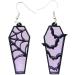 Feylie Halloween Acrylic Spider Web Dangle Earrings | Lightweight Coffin Shape Jewelry Gift - Fun Red Statement Earrings - Buy Online on GoSupps.com