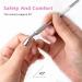 Stain Steel Double-end Cleaner Manicure Pedicure Cuticle Pusher Portable(A) - Buy Online on GoSupps.com