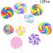 SHINEOFI 24pcs Lollipop DIY Beads Flat Back Lollipop Candy Flatback Pacifier Charms Phone Case Ornaments Charms Gummy Candy Lollipop Candy - Buy Online on GoSupps.com