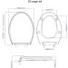 Hibbent Premium One Click Elongated Toilet Seat with Cover - Easy Installation, Quick-Release, Soft Closed - Stable Hinge Design - 18.5'' White Color - Buy Online on GoSupps.com
