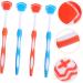 Mobestech Reusable Tongue Cleaning Brush Set - 4 Silicone Scrapers for Oral Care - 19.5x3x0.6cm - Dental Hygiene Essentials - Buy Online on GoSupps.com