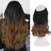 Feshfen Secrets Hair Extensions | Long Ombre Black to Golden 35cm Invisible Synthetic Extensions for Women - Buy Online on GoSupps.com