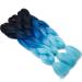 Tess Braids Extensions Blue - 60 cm Jumbo Kanecalon Hair Braids (3 Pack) for Box Braids | #48 Blue Ombre 100g per Bundle - Buy Online on GoSupps.com