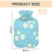 Hot Water Bottle with Daisy Cover - 2L Pain Relief Bag for Menstrual Cramps & Comfort - Buy Online on GoSupps.com