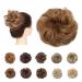 Synthetic Hair Bun Extensions Messy Curly Hair Scrunchies Hairpieces Updo Donut Hairpieces for Women -Sandy Brown 25 g Sandy Brown