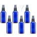 Premium Glass Spray Bottle - Empty Fine Mist Sprayer with Clear Cap - Ideal for Aromatherapy Essential Oils Cleaning Solutions Hair Care & Wellness - Durable & Travel-Friendly (Blue 100ml - 6) 100ml - 6 Blue