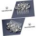 FRCOLOR 1pc Hair Comb Rhinestone Headpiece Women Hairpin Comb Wedding Headpiece for Bride Rhinestone Flower Comb Hair for Women Prom Tiara Bridal Headdress Pearl Light Luxury Alloy Girl - Buy Online on GoSupps.com
