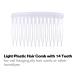 Cinaci 30 Pack Clear Plastic Hair Side Combs with 14 Teeth - DIY Hair Clips for Women, Girls, Wedding, Brides Veil - Buy Online on GoSupps.com