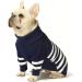 Fitwarm Small Blue Striped Knitted Dog Sweater - Thermal Turtleneck Pet Coat for Winter - Small Dog Boy Girl Cat Apparel - Buy Online on GoSupps.com