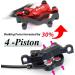 JFOYH 4-Piston Hydraulic Disc Brake Set for Mountain Bike | 160mm Rotors | Pre-Bled Kit | Red | Left-Rear & Right-Front - Buy Online on GoSupps.com