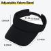 NTLWKR Sun Visor Hat Outdoor Sports Cap - Adjustable Velcro - Unisex - Black/White/Khaki - Buy Online on GoSupps.com