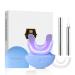 InPhocharm Teeth Whitening Kit with 24X LED Lights, Rechargeable&Wireless, 10 Mins Non-Sensitive Fast Teeth Whitener, 2 Teeth Whitening Gels, Remove Stains from Coffee Wines Smoking (Blue)
