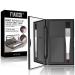 Root Cover Up Natural Looking Root Touch Up Powder Quick and Easy Hairline Shadow Powder with Brush and Mirrored Compact Root Cover Up Instantly Hairline (Black)