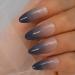 Blue Ombre Gradient Medium Almond Press On Nails - 24 PCs Glossy Acrylic Full Cover with Stickers - Professional Quality eCommerce International Shipping - Buy Online on GoSupps.com