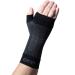 OrthoSleeve Newly Redesigned, Patented WS6 Compression Wrist Sleeve (Single Sleeve) for Carpal Tunnel Syndrome, wrist pain/strain, fatigue and arthritis Black Small
