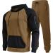 Hanxiulin Men's Training Suit - Adjustable Polyester Jogging Set for Fitness | Sports Clothing in Khaki - Buy Online on GoSupps.com