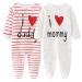 MAMIMAKA Baby Rompers Pajamas Cotton Jumpsuit Boys Girls Sleepsuit Long Sleeve Footed Bodysuits One-Piece Outfits 9-12 Months Two Pieces-2