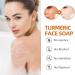 Turmeric Soap Bar Kojic Acid Soap Turmeric Soap Bar Turmeric Brightening Soap Turmeric Soap Bar for Face & Body Natural Turmeric Skin Soap Remove Acne Blackheads Dark Spot for Deep Cleansing - Buy Online on GoSupps.com