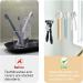 MSTECO 8-Piece Toothbrush Holder Set | Suction Cup Toothbrush & Razor Bracket | No-Punch Bathroom Organizer in White - Buy Online on GoSupps.com