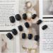 Press on Nails Short Round Fake Nails Black False Nails Gloss reusable Press on Nails Designs Acrylic Nails Press on Artificial Nails Stick on Nails For Women Girls 24Pcs - Buy Online on GoSupps.com