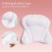 Foldrabbit Bath Tub Pillow Headrest with Dual-Sided Long Handle Brush - Spa Bath Accessories in White - Buy Online on GoSupps.com