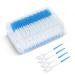Interdental brushes with double usage 200 pieces of Wisdom interdental brushes with bags dental floss for braces for mouth cleaning toothpick cleaning tool (blue)