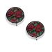 Red Rose Printed Mini Round Pill Box Pill Box 3 Compartment Medicine Pill Case Pill Organizer Travel Pillbox Portable Pill Box for Pocket Home Office Use
