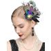 IYOU Peacock Feather Hair Clips Green Flapper Headpiece Vintage Festival Prom Gatsby Hair Accessories for Women - Buy Online on GoSupps.com