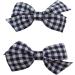 Topkids Accessories 2pc Back to School Hair Bows Set Stylish Girls Clip-In Hair Bow Accessories Hair Clips Colourful School Hair Slide Girls Kids Children (8cm Gingham Check Navy) - Buy Online on GoSupps.com