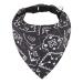 Dog Bandana Headscarves Pet Neckerchief Adjustable for Puppy Small Dog Cat (M Black) M Black