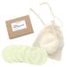 Zero waste reusable make-up remover pads with washable cotton bag 100 % organic cotton bamboo fiber pads make-up remover reusable environmentally friendly 12 pieces