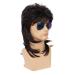 Qnbiar Men's Mullet Wig - Black Curly 70s/80s Cosplay Retro Punk Rocker Disco Synthetic Full Wig - International Shipping - Buy Online on GoSupps.com