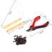 100 PCS Silicone Beads Hair Extension Kit - Micro Rings Hook Needle Pulling Loop & Plier Tool - Perfect for DIY Hair Extensions - Buy Online on GoSupps.com