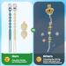 LcyKohn Pacifier Clips with Textured Silicone Teether - 2 Pack (Robin's Egg&Buttercream) | Soothing Vibrations for Teething Relief - Buy Online on GoSupps.com