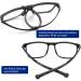 DOOViC Blue Light Filter Reading Glasses - Square Frame Large Lenses Prescription Strength 1216 - Stylish Black 2.0x Magnification for Eye Comfort - Buy Online on GoSupps.com