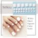 Sethexy Solid Color Glossy False Toe Nails - White Square Short Full Cover 24PCS Fake ToeNails for Women and Girls - Buy Online on GoSupps.com