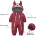 JiAmy Baby Girls' Snowsuit Romper Hooded Jumpsuit | Burgundy | 12-18 Months - Buy Online on GoSupps.com