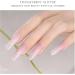 Transparent Glitter Gel Nail Strips KALEFUL Semi Cured Gel Nail Stickers Nail Art Decoration Design Supplies - Buy Online on GoSupps.com