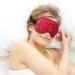 Red Paisley Sleep Mask for Women - Adjustable Eye Shades Cover with Elastic Strap for Comfortable Sleep - Buy Online on GoSupps.com