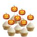 Halloween Pumpkins Cupcakes Toppers Party Food Decorations Sticks Picks (24 Pack)