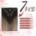 Easyouth Balayage Brown Clip in Hair Extensions - 18 Inch, 7Pcs, 120g - Ombre Brown to Blonde - Double Weft Human Hair Extensions - Clip #2/6/18 - Buy Online on GoSupps.com