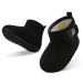 JOINFREE Baby Girls Boys House Shoes Baby Slippers with Non-Slip Rubber Sole Toddlers Cozy Home Booties 4/4.5 UK Child Black