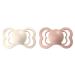 BIBS Supreme Collection Pacifiers | BPA-Free Baby Soothers | Made in Denmark | Set of 2 Ivory/Blush | Size 6-18 Months - Buy Online on GoSupps.com