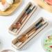 Exquisite Chopsticks Wooden Chopsticks Spoon Set Portable Chopsticks Spoon Set Japanese Style Tableware Set for Camping Picnic Office Or Home (Color : H Size : 3 pcs Set) 3 pcs set H - Buy Online on GoSupps.com