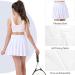 Bezive Girl Tennis Skirt with Pockets - Wrinkle-Free Golf Skorts for Kids - Pleated Mini School Uniform 4-5 Years - White - Buy Online on GoSupps.com