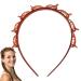 Moreeulsi 10 13cm Bangs Hairstyle Hairpin Hollow Woven Sectional Clip Headband Double Layer Twist Plait Headband Hair Styling Tools Double Layer Twist Plait Multi-Layer Headband Red